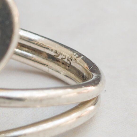 Hand‑Made Modernist Sterling Bypass Ring | Size 5 ¾ | Abstract Orb Design - Picture 7 of 10